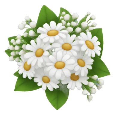 white bouquet sticker