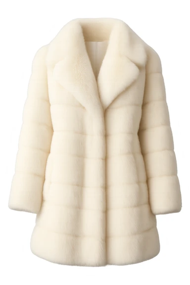 white luxury fur coat sticker