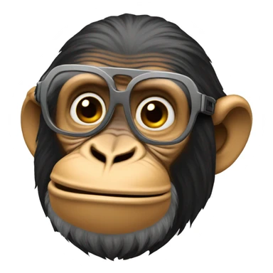 Cre un emoji de un chimpance dj sticker