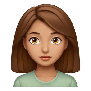 pretty girl with brown hair and light olive skin sticker