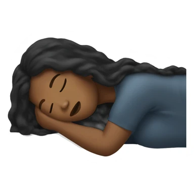 Beautiful black woman long hair snoring  sticker