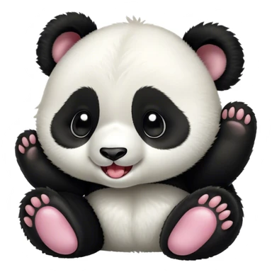 Cinematic Cute Yawning Baby Panda Portrait Emoji, Head tilted slightly with a dramatic, wide-open yawn, showcasing a soft, fuzzy black and white Fur with droopy ears, round eyes barely open in drowsy contentment, Simplified yet irresistibly adorable features, highly detailed, glowing with a soft, cozy glow, high shine, relaxed yet expressive, stylized with a touch of gentle whimsy, bright and endearing, soft glowing outline, capturing the essence of a sleepy yet affectionate baby panda, so drowsy it feels like it could curl up out of the screen for a nap! sticker