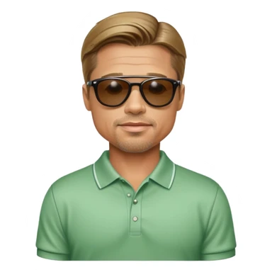 Brad Pitt golfing  sticker