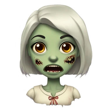 Vintage zombie girl sticker