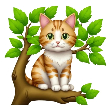 cat in a tree sticker