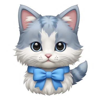 Kitten wearing bow sticker