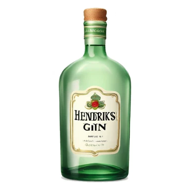 A bottle of Hendricks gin sticker