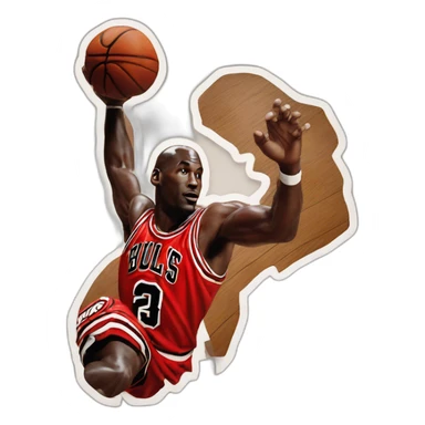 Michael Jordan logo  sticker