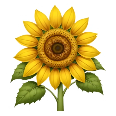Noo, i want sunflower 🌻.  Just like this. With browner center. And without green sleaves
 sticker