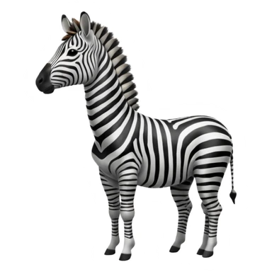 A zebra listening to music sticker
