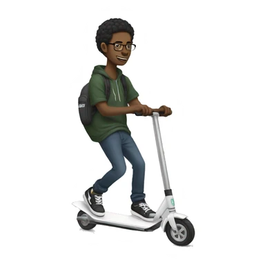 white skin streetwear guy doing freestyle scootering sticker