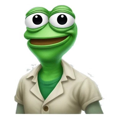 pepe the frog frozen cold sticker