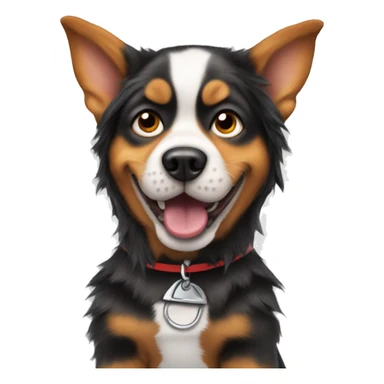 dog dressed as chucky sticker