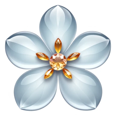 white sakura with a crystal effect sticker