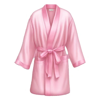 Light pink silk slippers and robe sticker