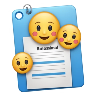 event report document with a happy emoji and a sad emoji sticker