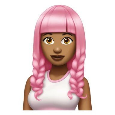 Nicki Minaj with a pink wig  sticker