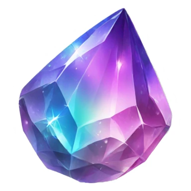 Shiny sparkly colorful crystal gem shard sticker