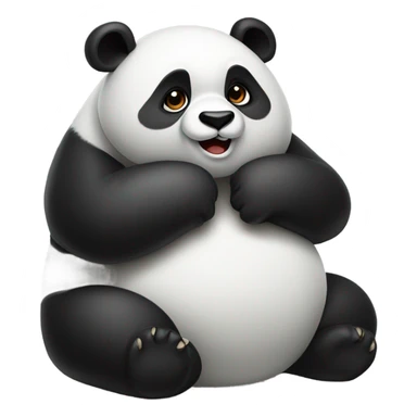 Panda shitting sticker