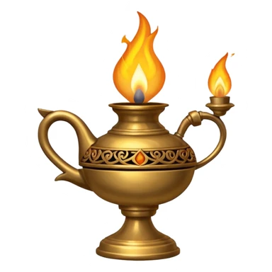 oil lamp diya. sticker