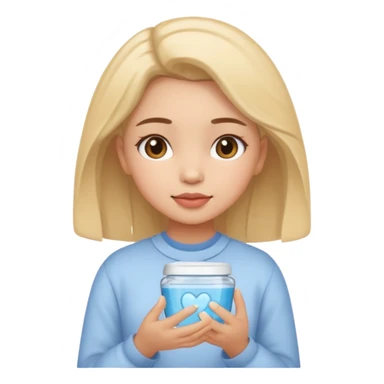 Cute aesthetic girl, she takes care of himself sticker