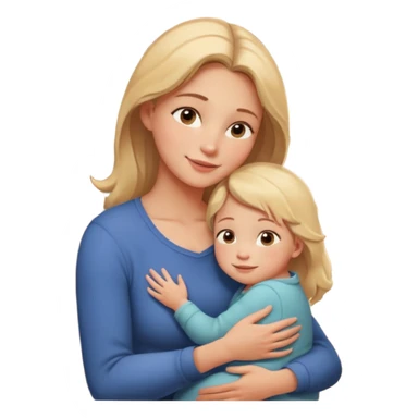 A loving mother holding her young child in her arms, warm natural light coming through a window, soft smile, emotional connection, candid moment, realistic photography, shallow depth of field, high resolution, warm tones
 sticker