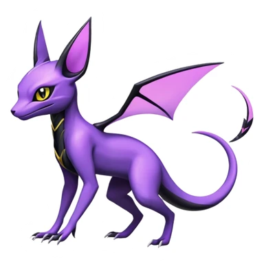 Shiny Salandit-Noivern-Umbreon-Espeon-Hybrid (Full body) sticker
