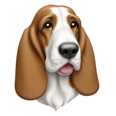 Basset hound tan and white sticker