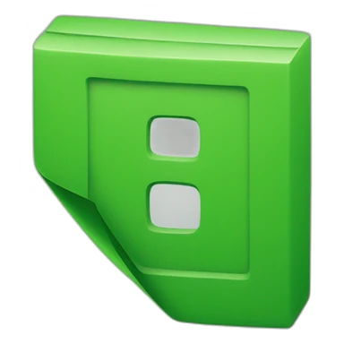 rectangular-logo-tilted-to-the-left-with-a-square-hole-in-the-middle green sticker