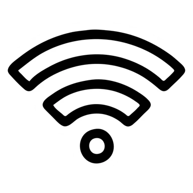 wifi symbol with bold lines, high contrast, easy to recognize sticker