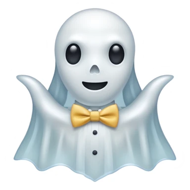 A ghost with a bowtie sticker