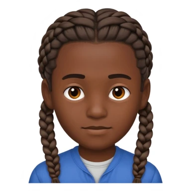 Un chico moreno con trenzas de hombre sticker