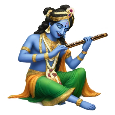 Radha krishna with flute sticker