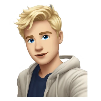 German 20 year old man blonde hair blue eyes  sticker