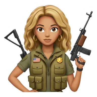 Beyonce shooting riffle  sticker