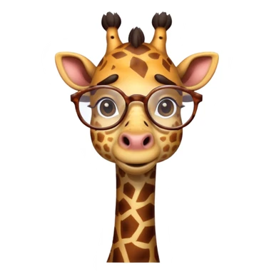 Cute giraffe wearing glasses sticker