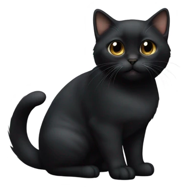 Black munchkin cat sticker