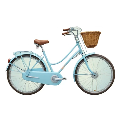 peugeot vintage light blue bike with front basket  sticker