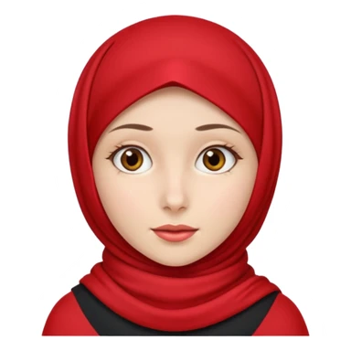 girl with red hijab sticker