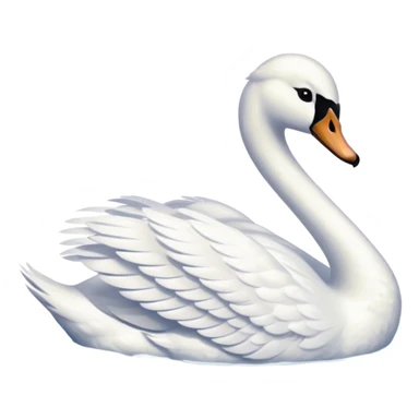 Swan in water sticker