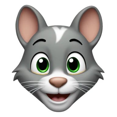 tom and jerry surprised face sticker
