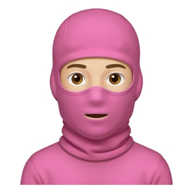 Pink Balaclava male sticker