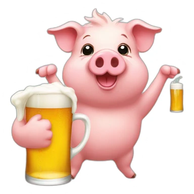 Ginea-pig drink a beer sticker