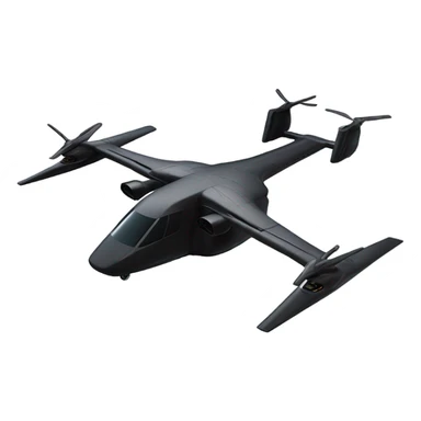 Black military evtol aircraft  sticker