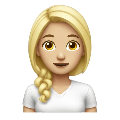 ill blonde girl  sticker