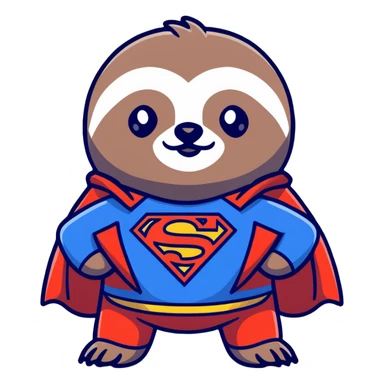 Sloth from The Goonies with Superman shirt sticker