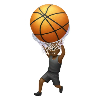 playing basket with a disco ball sticker