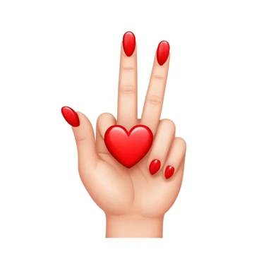 Middle finger with hearts around it sticker