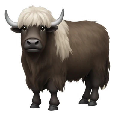 Yak with majestic fur and saddle sticker