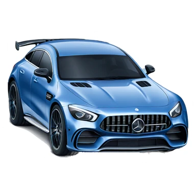 A blue Mercedes amg gt 4 door sticker